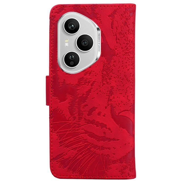 For Honor 400 Pro Global 160.8mm Tiger Embossing Pattern Flip Leather Phone Case