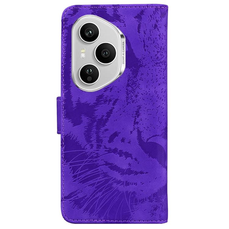 For Honor 400 Pro Global 160.8mm Tiger Embossing Pattern Flip Leather Phone Case