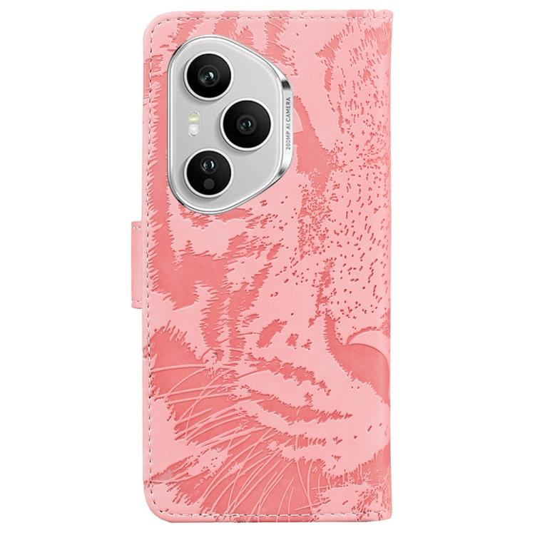 For Honor 400 Pro Global 160.8mm Tiger Embossing Pattern Flip Leather Phone Case