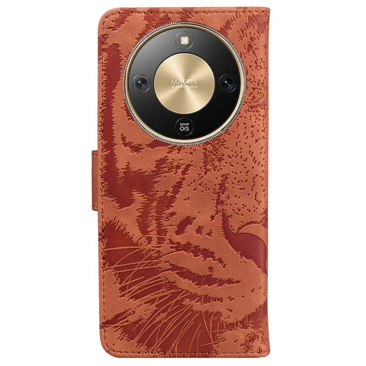 For Honor X70 5G Tiger Embossing Pattern Flip Leather Phone Case