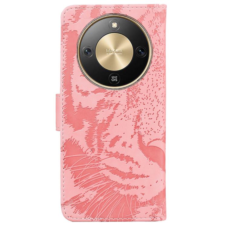 For Honor X70 5G Tiger Embossing Pattern Flip Leather Phone Case