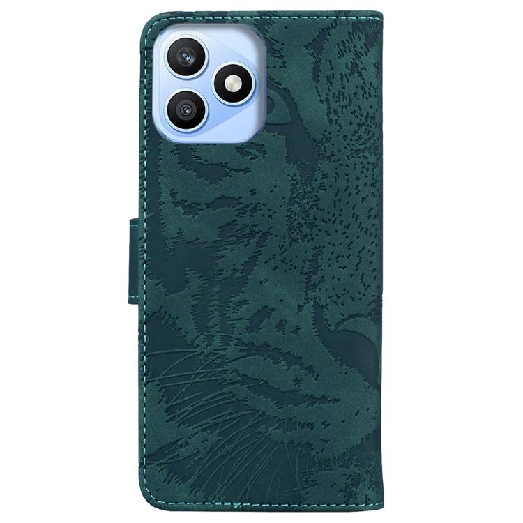 For Honor X8d 4G Tiger Embossing Pattern Flip Leather Phone Case