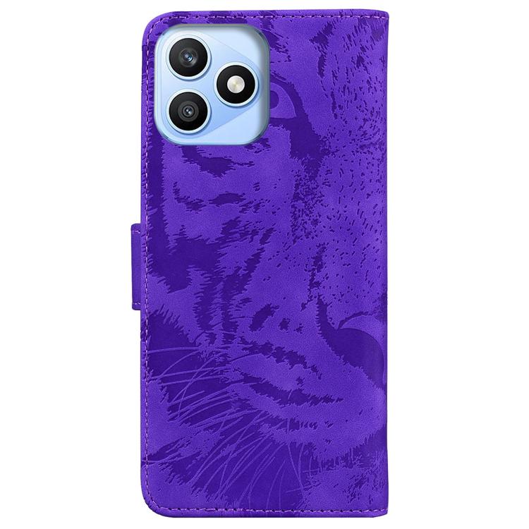 For Honor X8d 4G Tiger Embossing Pattern Flip Leather Phone Case