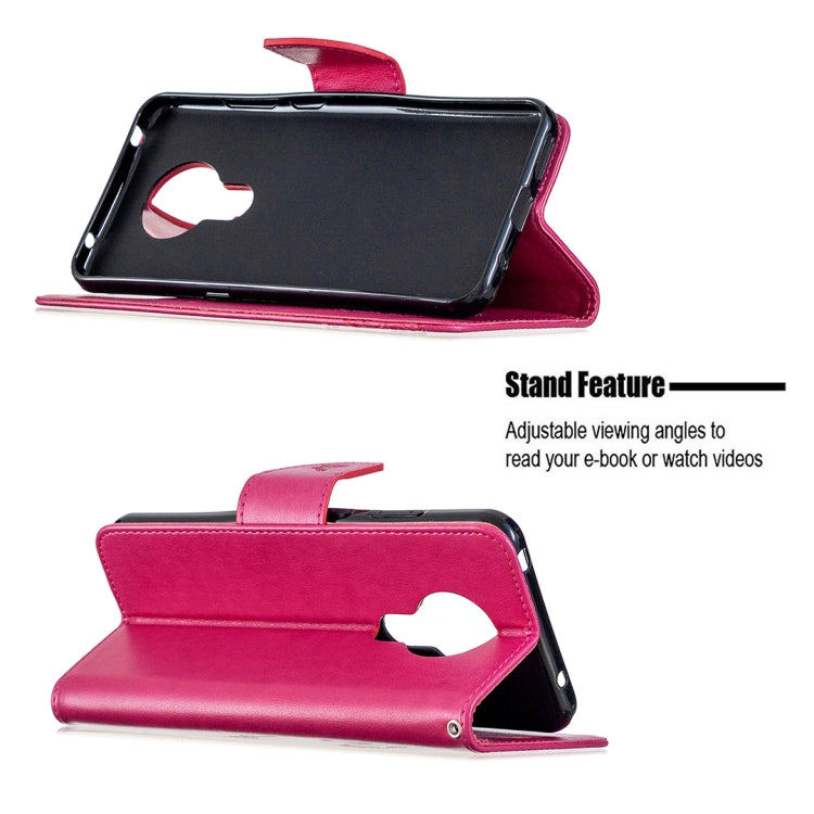 For Nokia 5.3 Two Butterflies Embossing Pattern Horizontal Flip Leather Case with Holder & Card Slot & Wallet & Lanyard