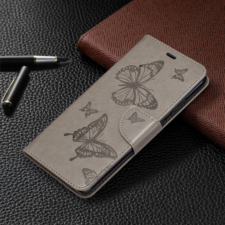 For Nokia 5.3 Two Butterflies Embossing Pattern Horizontal Flip Leather Case with Holder & Card Slot & Wallet & Lanyard