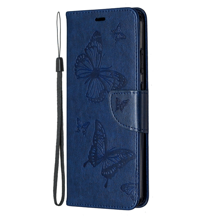 For Nokia 5.3 Two Butterflies Embossing Pattern Horizontal Flip Leather Case with Holder & Card Slot & Wallet & Lanyard