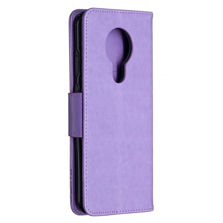 For Nokia 5.3 Two Butterflies Embossing Pattern Horizontal Flip Leather Case with Holder & Card Slot & Wallet & Lanyard