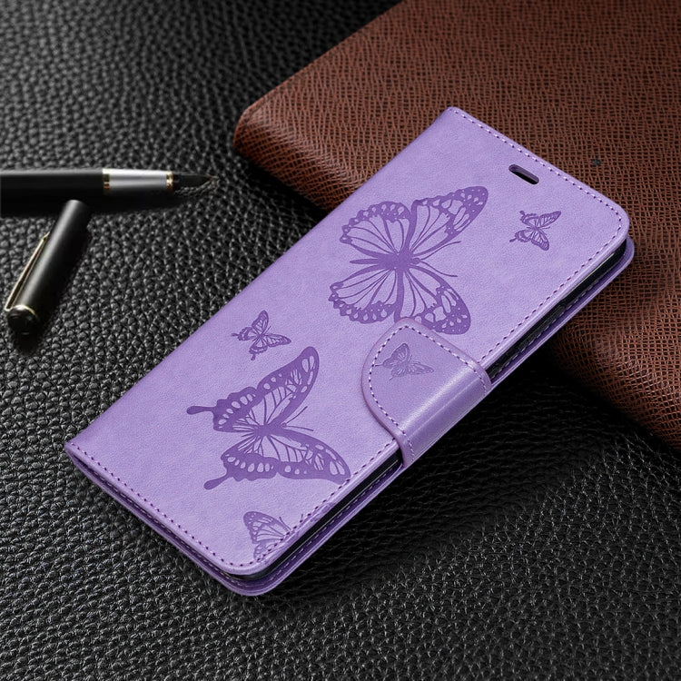 For Nokia 5.3 Two Butterflies Embossing Pattern Horizontal Flip Leather Case with Holder & Card Slot & Wallet & Lanyard