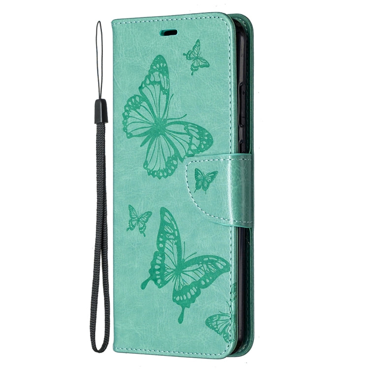 For Nokia 5.3 Two Butterflies Embossing Pattern Horizontal Flip Leather Case with Holder & Card Slot & Wallet & Lanyard