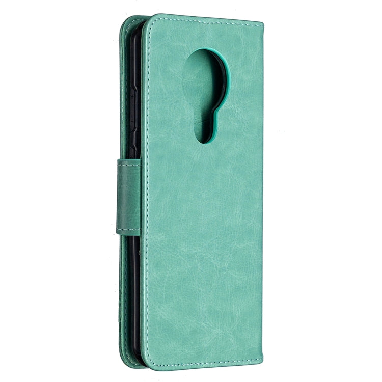 For Nokia 5.3 Two Butterflies Embossing Pattern Horizontal Flip Leather Case with Holder & Card Slot & Wallet & Lanyard
