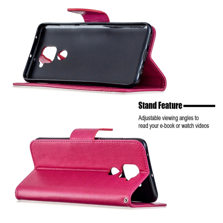 For Xiaomi Redmi Note 9 Two Butterflies Embossing Pattern Horizontal Flip Leather Case with Holder & Card Slot & Wallet & Lanyard