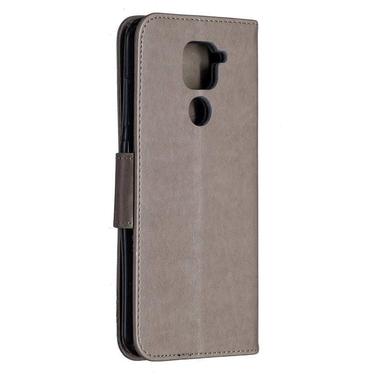 For Xiaomi Redmi Note 9 Two Butterflies Embossing Pattern Horizontal Flip Leather Case with Holder & Card Slot & Wallet & Lanyard