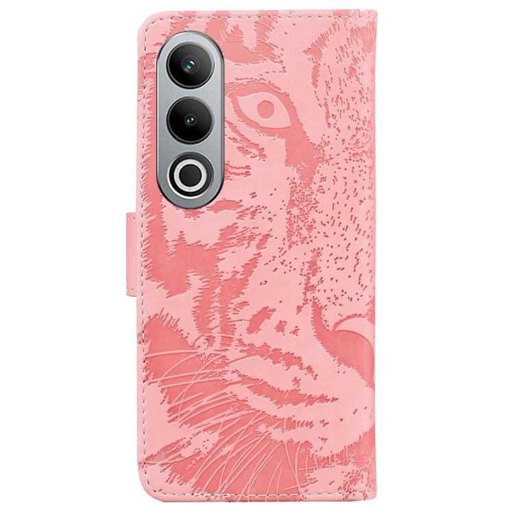 For OnePlus Nord CE4 5G Tiger Embossing Pattern Flip Leather Phone Case