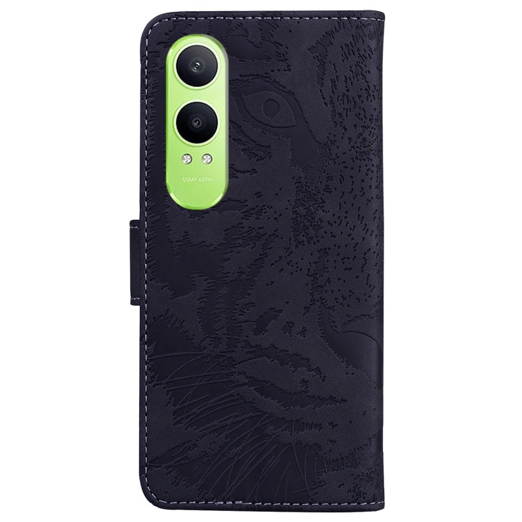 For OnePlus Nord CE4 Lite Tiger Embossing Pattern Flip Leather Phone Case