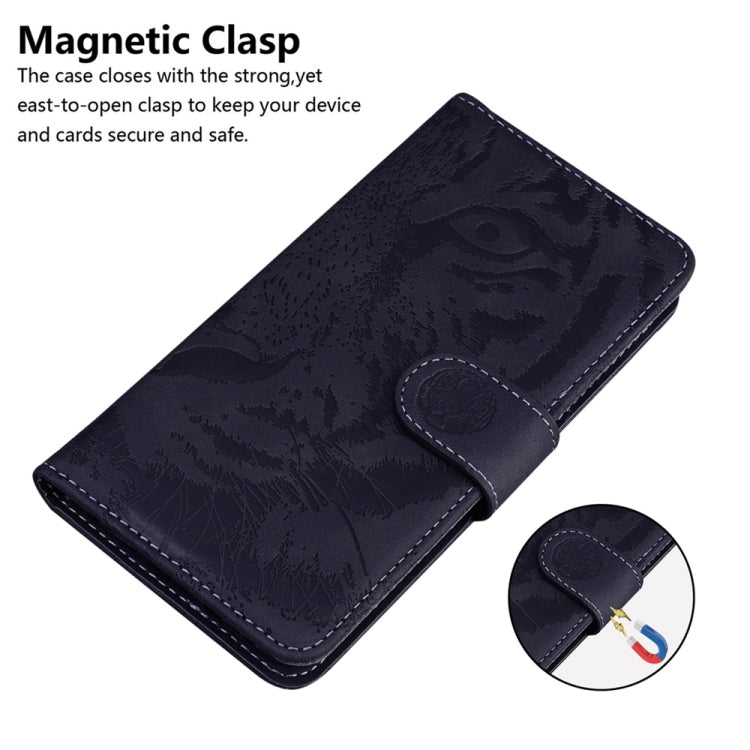 For OnePlus Nord CE4 Lite Tiger Embossing Pattern Flip Leather Phone Case