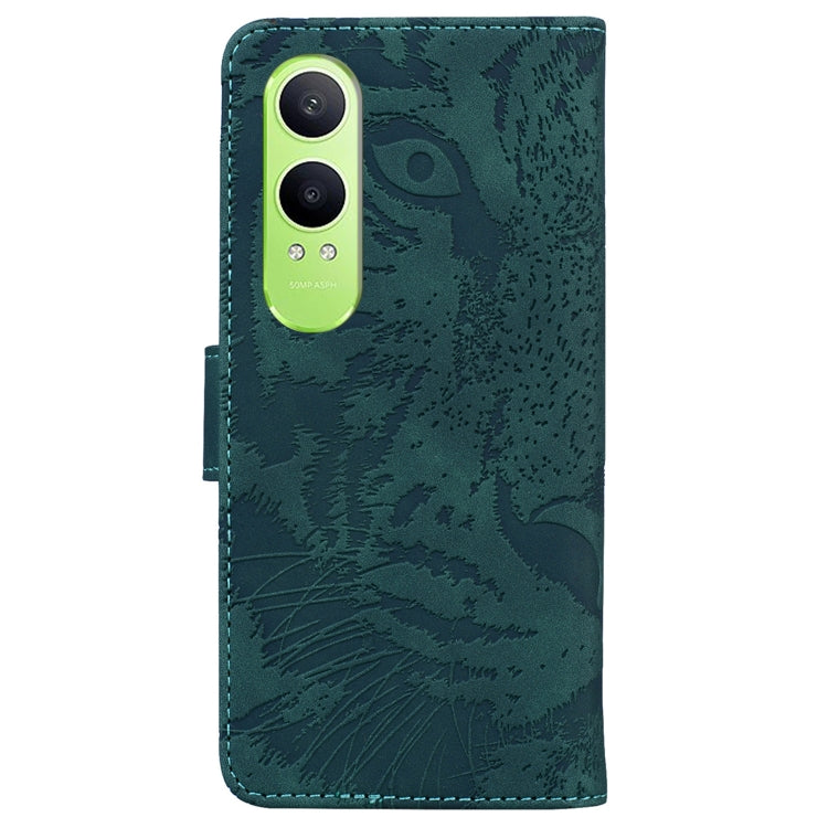 For OnePlus Nord CE4 Lite Tiger Embossing Pattern Flip Leather Phone Case