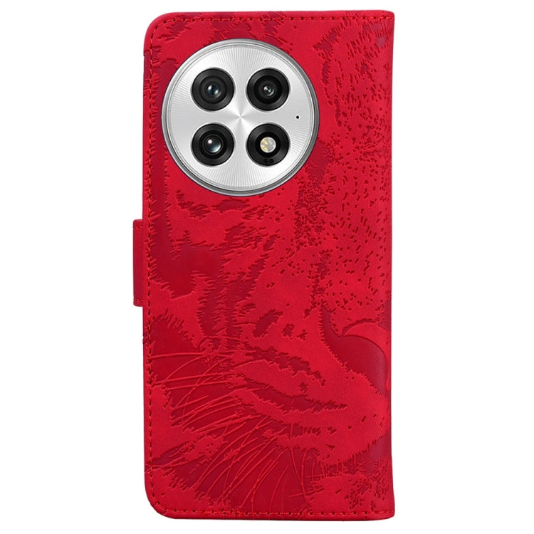 For OnePlus 13 Tiger Embossing Pattern Flip Leather Phone Case