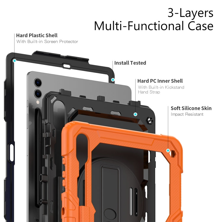 For Samsung Galaxy Tab S9+ / S8+ Silicone + PC Tablet Case