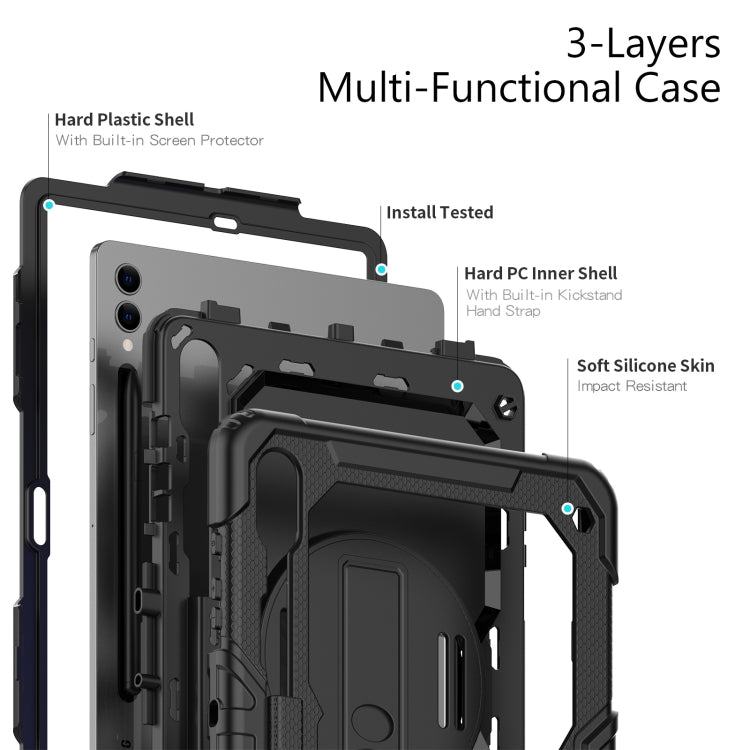 For Samsung Galaxy Tab S9+ / S8+ Silicone + PC Tablet Case