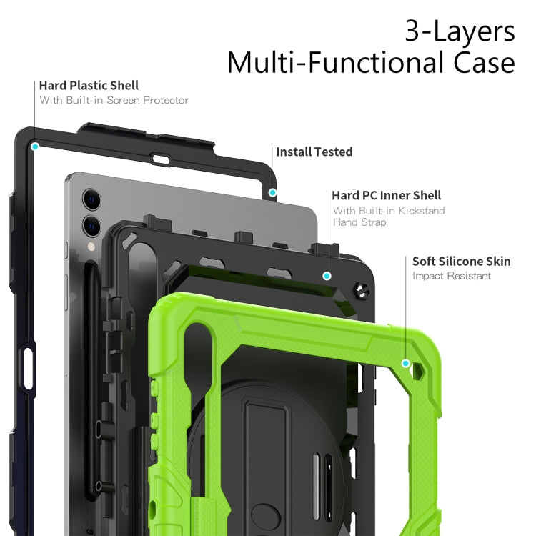 For Samsung Galaxy Tab S9+ / S8+ Silicone + PC Tablet Case