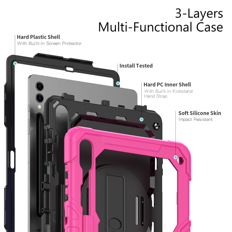 For Samsung Galaxy Tab S9+ / S8+ Silicone + PC Tablet Case