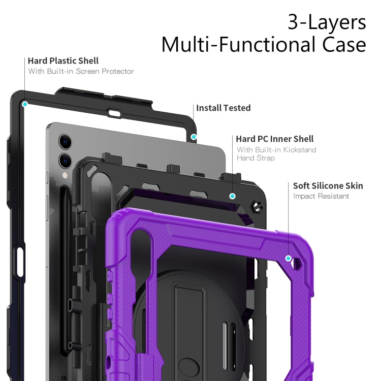 For Samsung Galaxy Tab S9+ / S8+ Silicone + PC Tablet Case