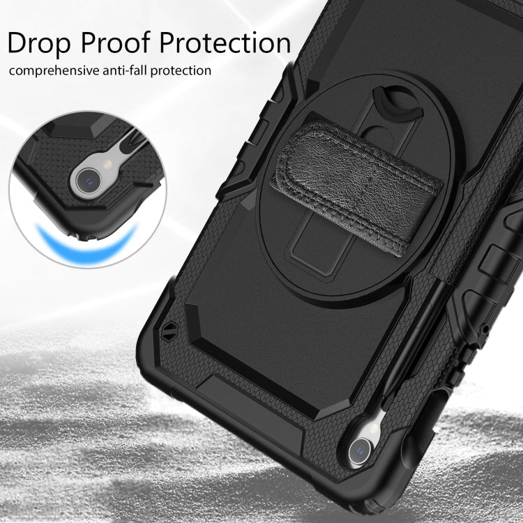 For Samsung Galaxy Tab S9 / S9 FE / S10 FE Lucky Wheel Grip Silicone Hybrid PC Tablet Case with Shoulder Strap