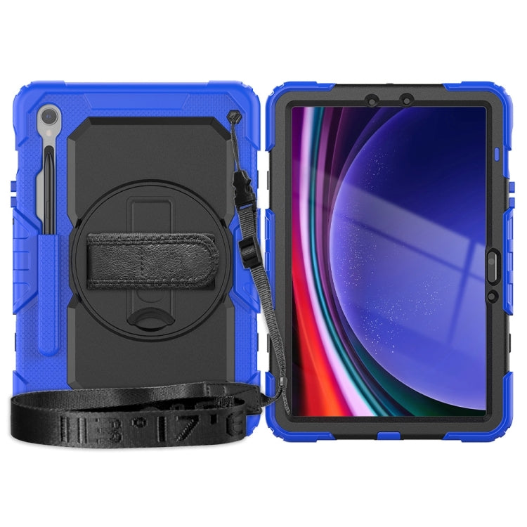 For Samsung Galaxy Tab S9 / S9 FE / S10 FE Lucky Wheel Grip Silicone Hybrid PC Tablet Case with Shoulder Strap