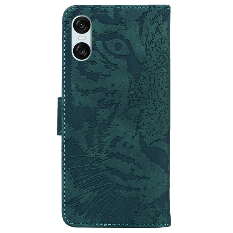 For Sony Xperia 10 VI Tiger Embossing Pattern Flip Leather Phone Case