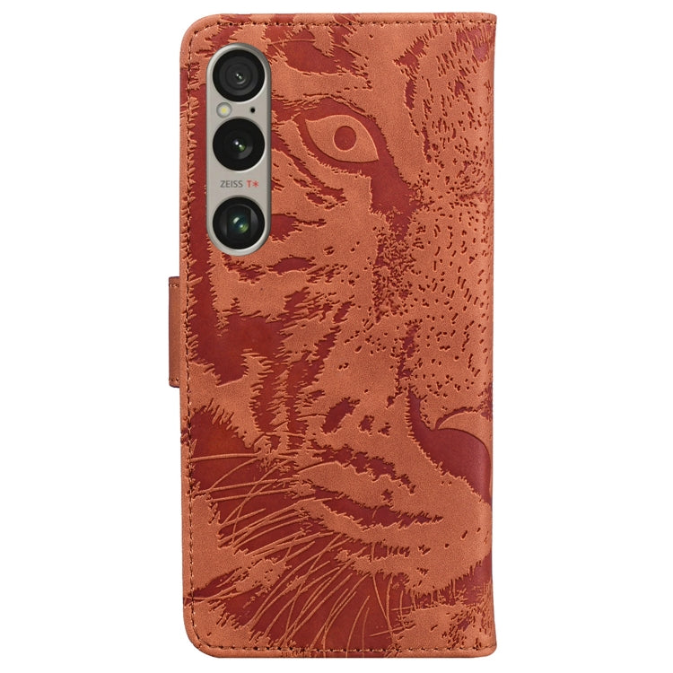 For Sony Xperia 1 VI Tiger Embossing Pattern Flip Leather Phone Case
