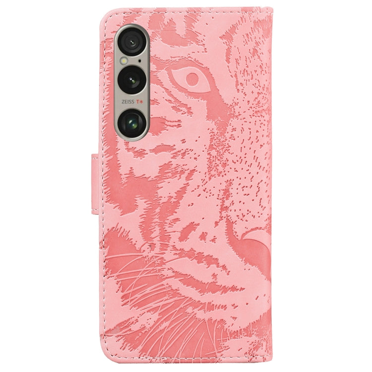 For Sony Xperia 1 VI Tiger Embossing Pattern Flip Leather Phone Case