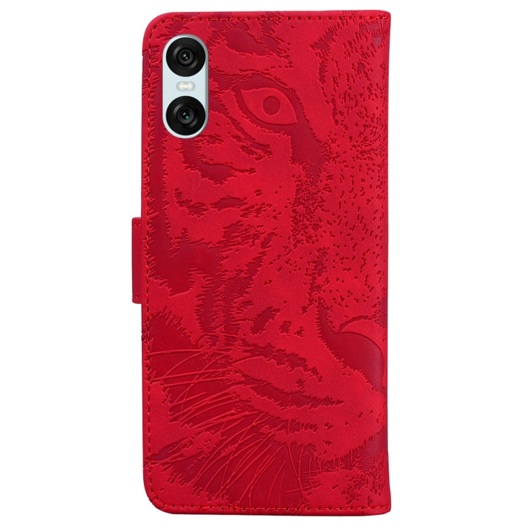 For Sony Xperia 5 VI Tiger Embossing Pattern Flip Leather Phone Case