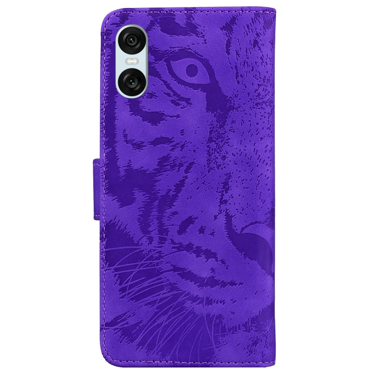 For Sony Xperia 5 VI Tiger Embossing Pattern Flip Leather Phone Case