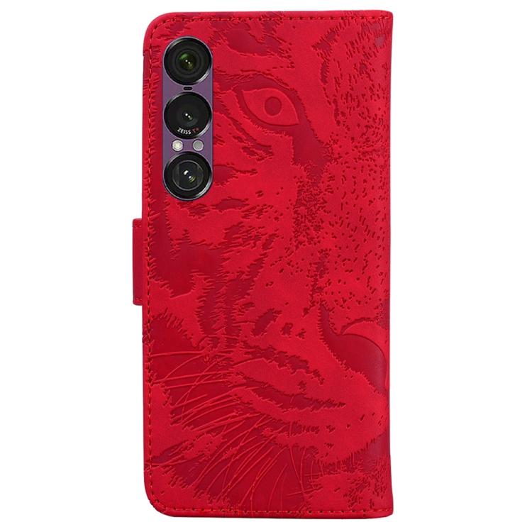 For Sony Xperia 1 VII Tiger Embossing Pattern Flip Leather Phone Case