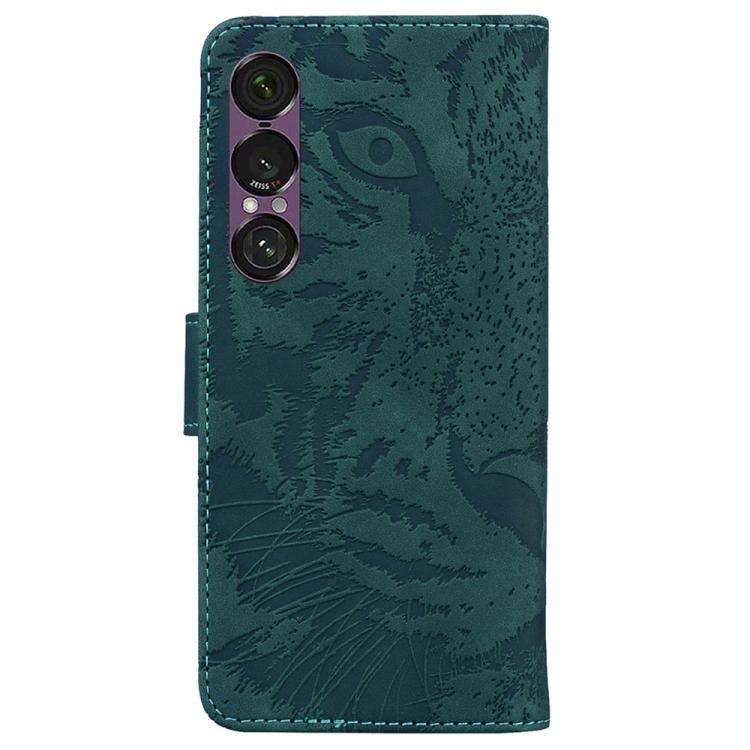 For Sony Xperia 1 VII Tiger Embossing Pattern Flip Leather Phone Case