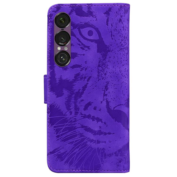 For Sony Xperia 1 VII Tiger Embossing Pattern Flip Leather Phone Case