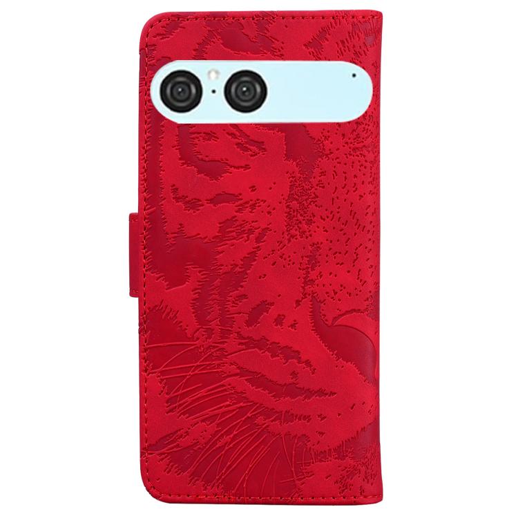 For Sony Xperia 10 VII Tiger Embossing Pattern Flip Leather Phone Case