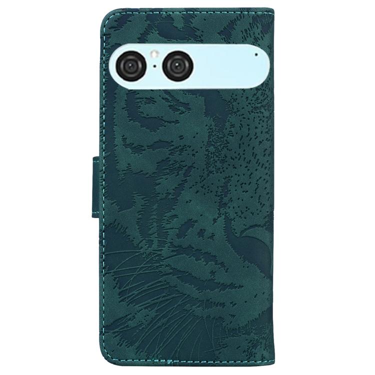 For Sony Xperia 10 VII Tiger Embossing Pattern Flip Leather Phone Case