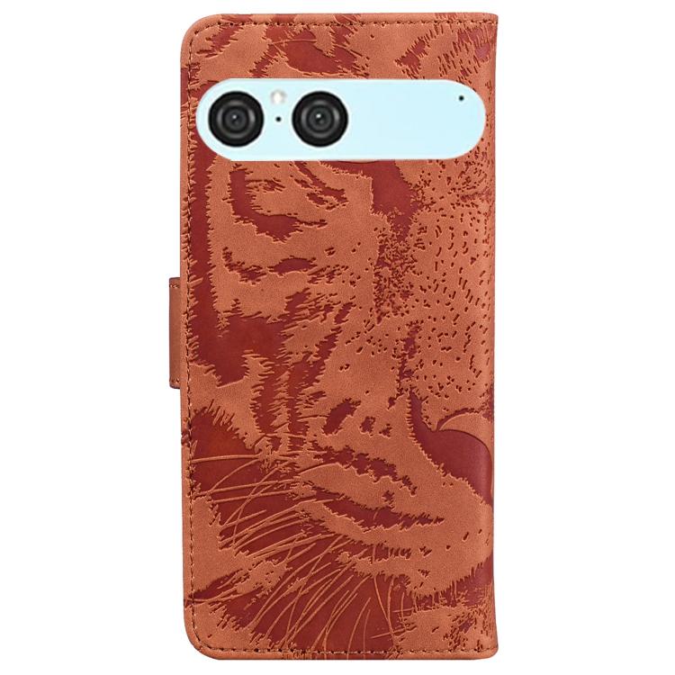 For Sony Xperia 10 VII Tiger Embossing Pattern Flip Leather Phone Case