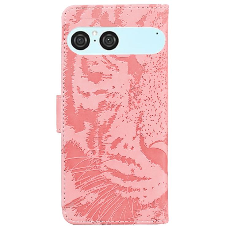 For Sony Xperia 10 VII Tiger Embossing Pattern Flip Leather Phone Case