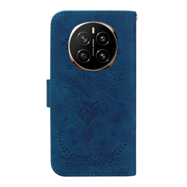 For Honor Magic7 Butterfly Rose Embossed Leather Phone Case