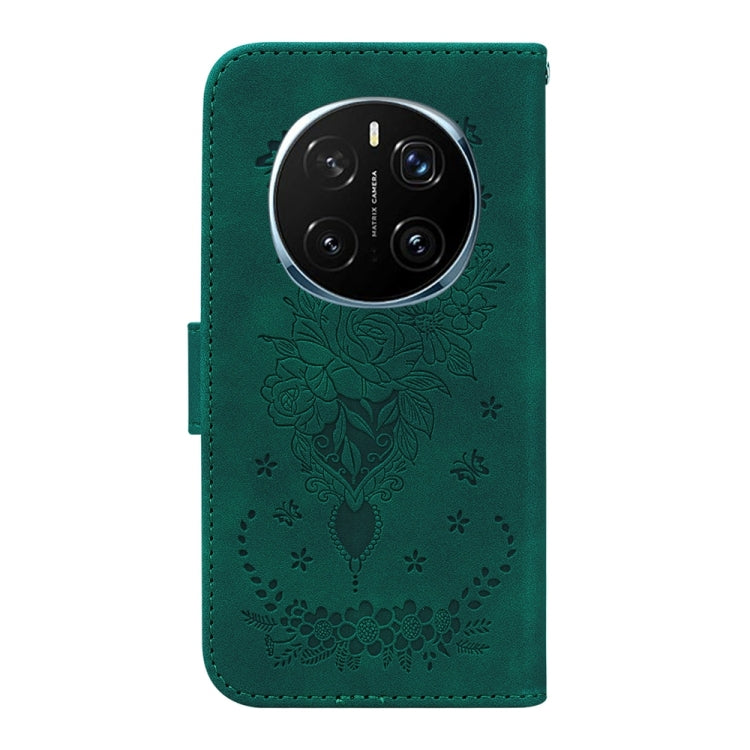 For Honor Magic7 Pro Butterfly Rose Embossed Leather Phone Case