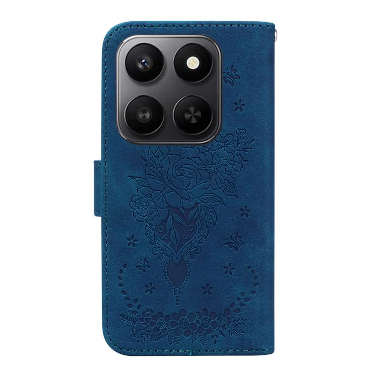 For Honor 400 Smart 4G / 5G Butterfly Rose Embossed Leather Phone Case