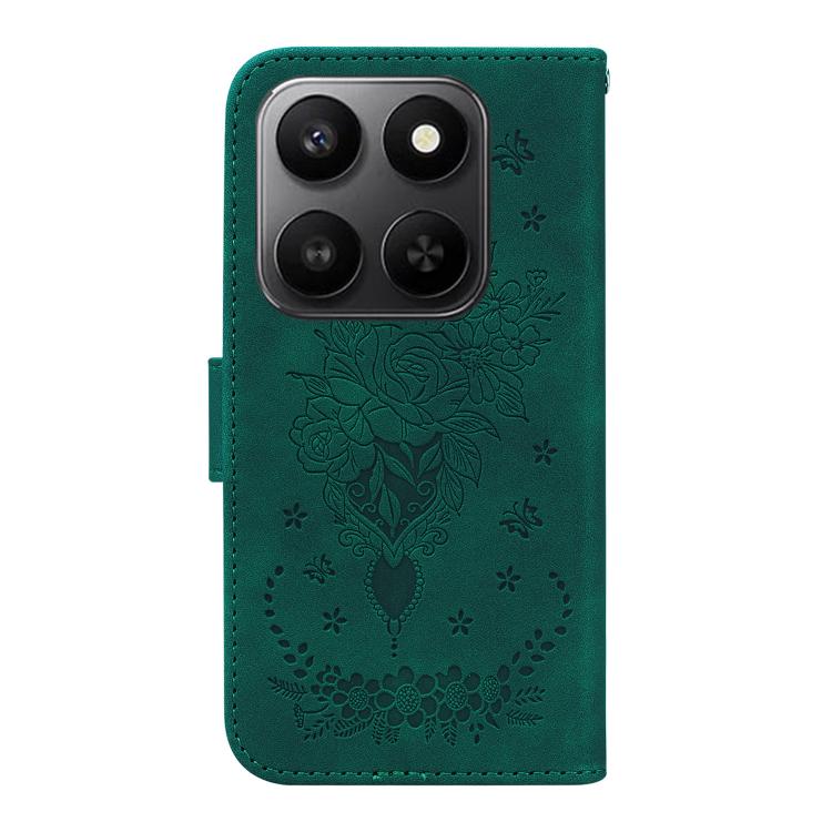For Honor 400 Smart 4G / 5G Butterfly Rose Embossed Leather Phone Case