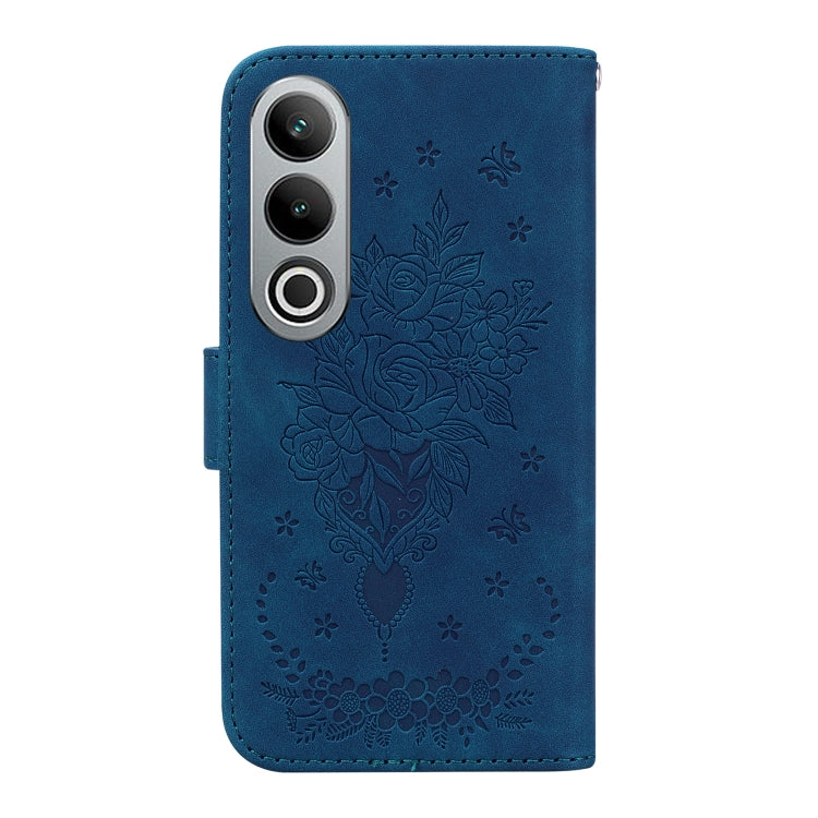 For OnePlus Nord CE4 5G Butterfly Rose Embossed Leather Phone Case