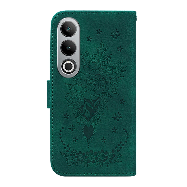 For OnePlus Nord CE4 5G Butterfly Rose Embossed Leather Phone Case
