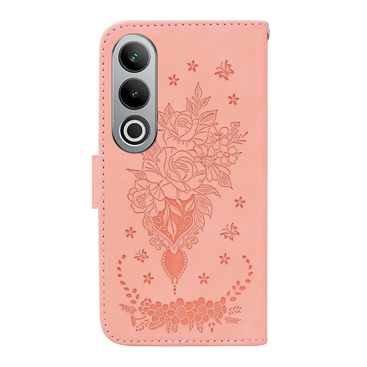 For OnePlus Nord CE4 5G Butterfly Rose Embossed Leather Phone Case