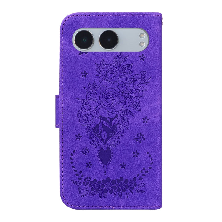 For OnePlus Nord 4 Butterfly Rose Embossed Leather Phone Case