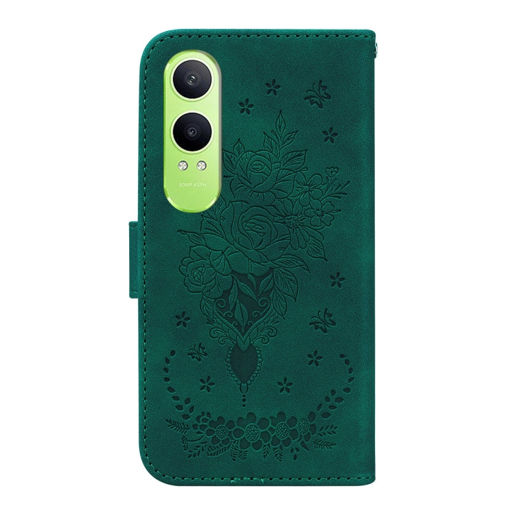 For OnePlus Nord CE4 Lite Butterfly Rose Embossed Leather Phone Case