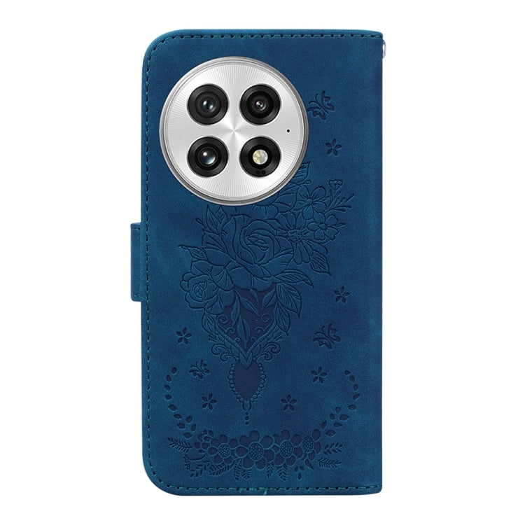 For OnePlus 13 Butterfly Rose Embossed Leather Phone Case